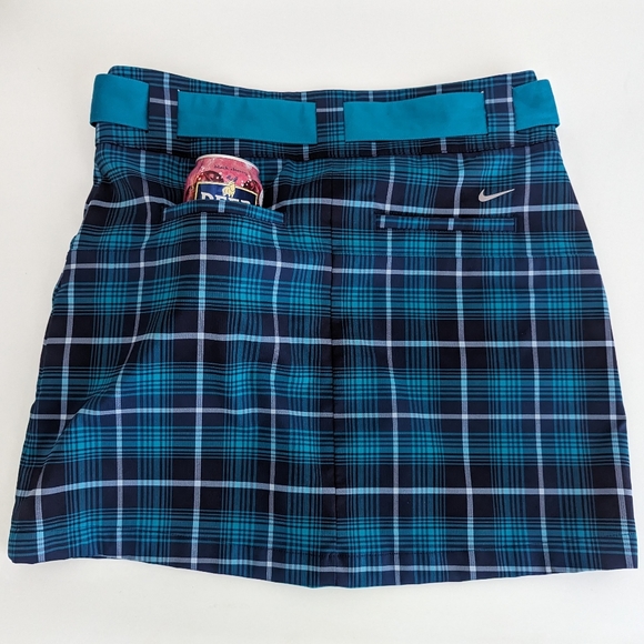 NIKE Dri-Fit Tour Performance Tartan Green Plaid Golf Skirt  Sz. 6 Ultra Light - Picture 12 of 16